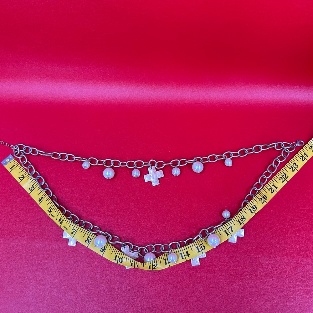 Southern Living Gold Cross and Pearl Necklace - Picture 11 of 13